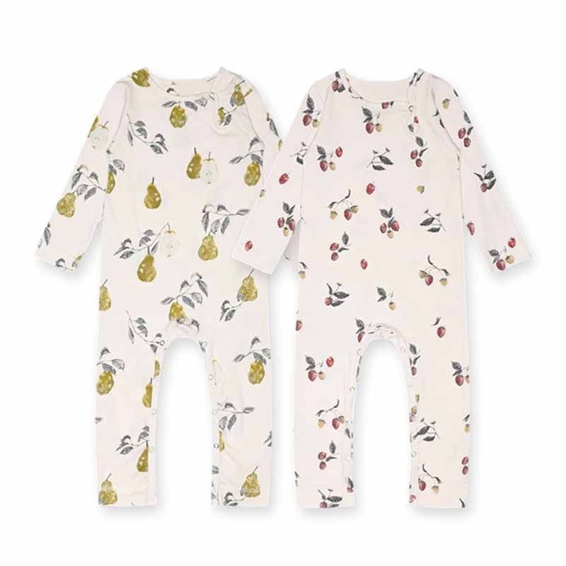Kids Baby Boys Girls Casual Cute Tiny Flower Print Long Sleeve Romper